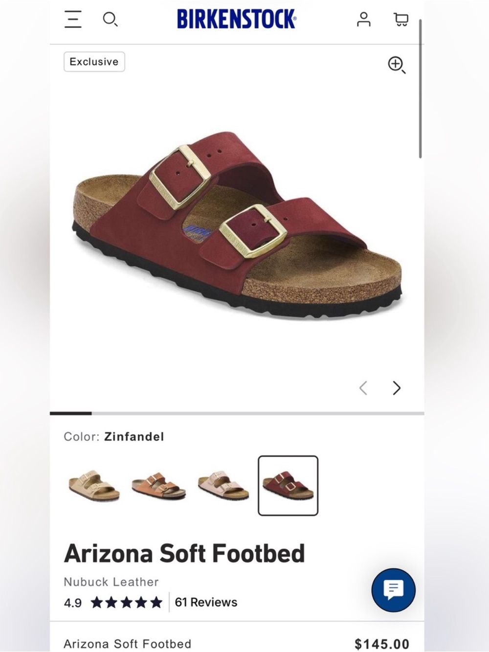 BRAND NEW Birkenstock Burgundy